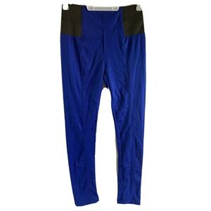Honey Bun Pants Juniors Size L Large Elastic High Waist 29x31" Straight leg Blue